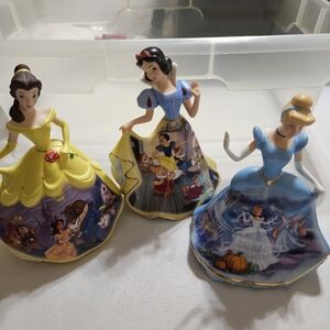 Disney Yellow & Blue Princess Figurine Trio - Snow White, Belle, Cinderella